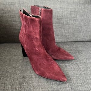 Kendall & Kylie Gemma suede boots size 8 good condition burgundy with bl…